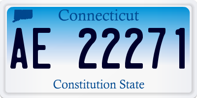CT license plate AE22271