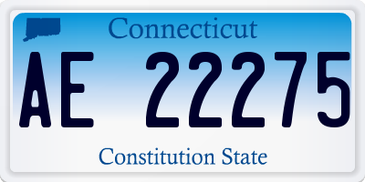 CT license plate AE22275