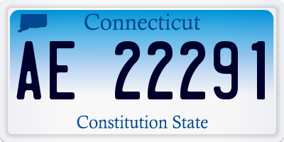 CT license plate AE22291