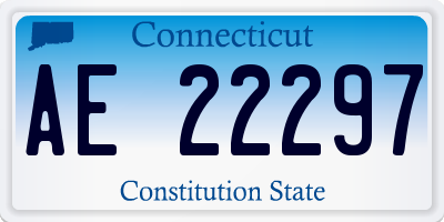 CT license plate AE22297
