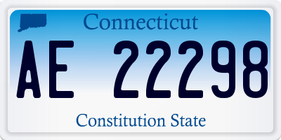 CT license plate AE22298