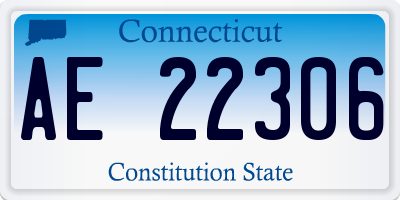 CT license plate AE22306