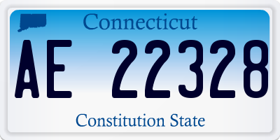 CT license plate AE22328