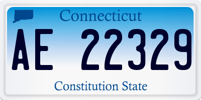 CT license plate AE22329