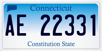 CT license plate AE22331