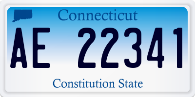 CT license plate AE22341