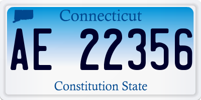 CT license plate AE22356