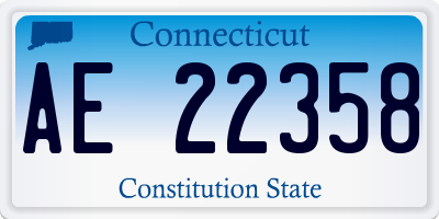 CT license plate AE22358