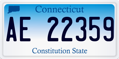 CT license plate AE22359