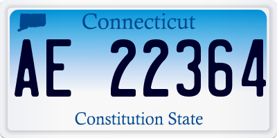 CT license plate AE22364