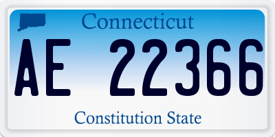 CT license plate AE22366