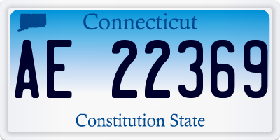 CT license plate AE22369