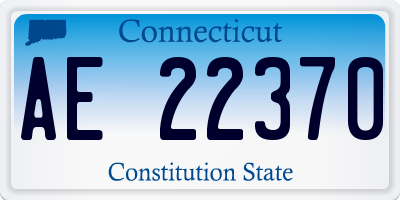 CT license plate AE22370