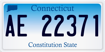 CT license plate AE22371