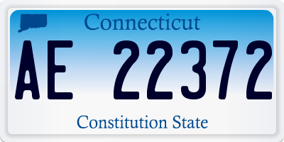 CT license plate AE22372