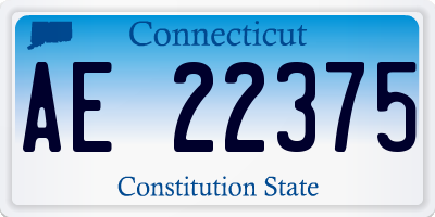 CT license plate AE22375