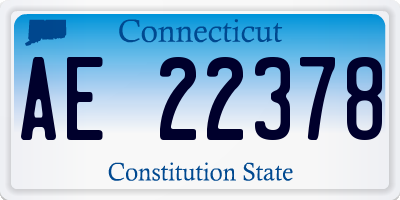 CT license plate AE22378