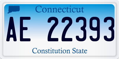CT license plate AE22393