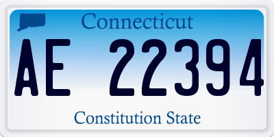 CT license plate AE22394