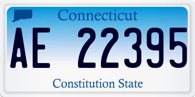 CT license plate AE22395