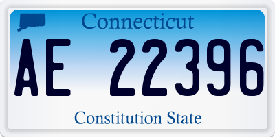 CT license plate AE22396