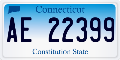 CT license plate AE22399