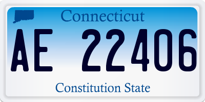 CT license plate AE22406