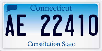 CT license plate AE22410