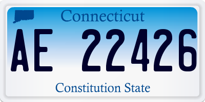CT license plate AE22426