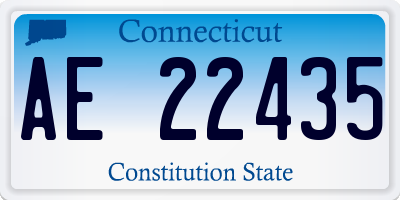 CT license plate AE22435