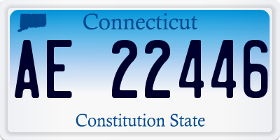 CT license plate AE22446