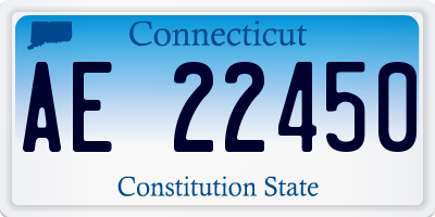 CT license plate AE22450
