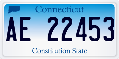 CT license plate AE22453