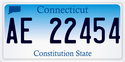 CT license plate AE22454