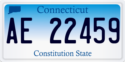 CT license plate AE22459