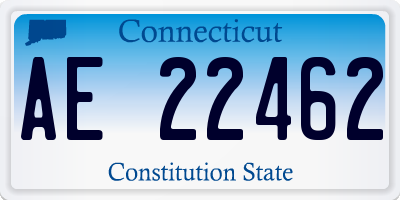 CT license plate AE22462