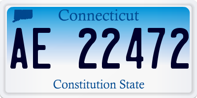 CT license plate AE22472