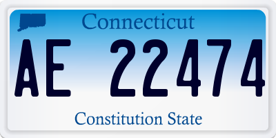 CT license plate AE22474