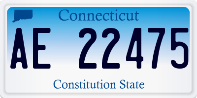 CT license plate AE22475