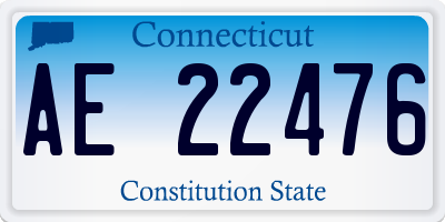CT license plate AE22476