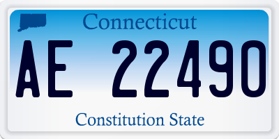 CT license plate AE22490
