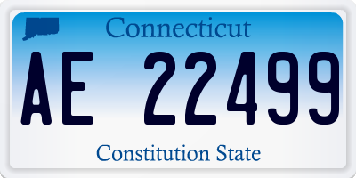 CT license plate AE22499
