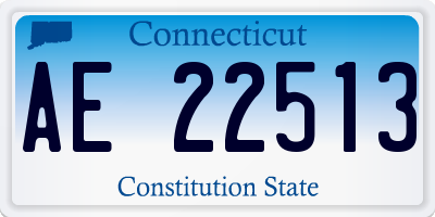 CT license plate AE22513