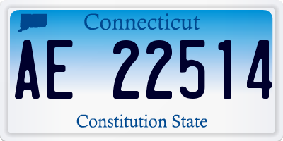 CT license plate AE22514