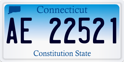 CT license plate AE22521