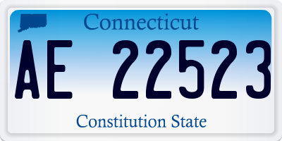 CT license plate AE22523