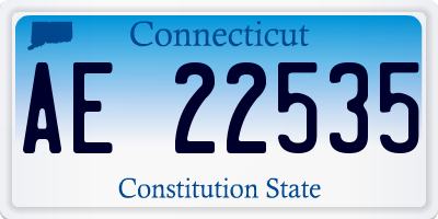 CT license plate AE22535