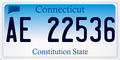 CT license plate AE22536