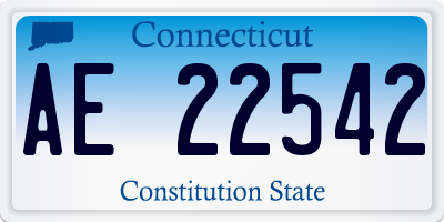 CT license plate AE22542