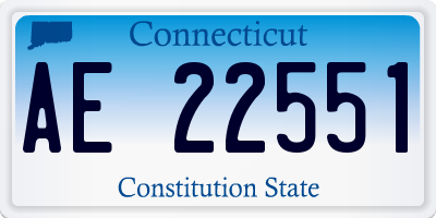 CT license plate AE22551